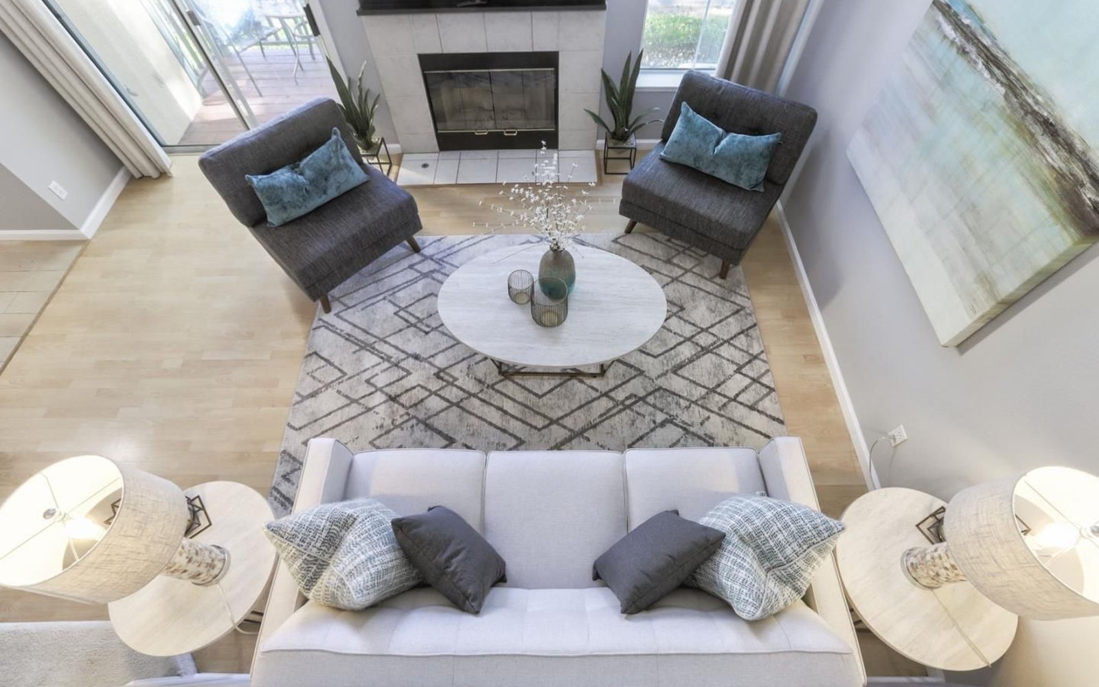 A bright living room in a Mountain View home Theresa sold